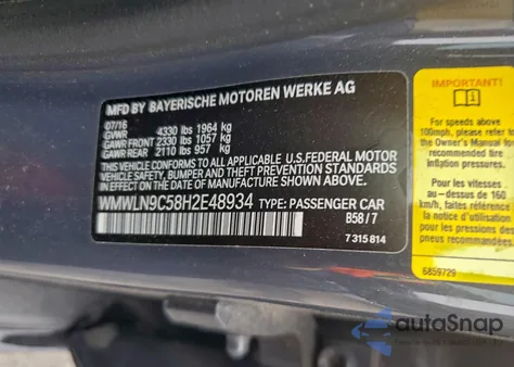 2017 Mini Cooper S Clubman z USA, uszkodzony, nr VIN WMWLN9C58H2E48934